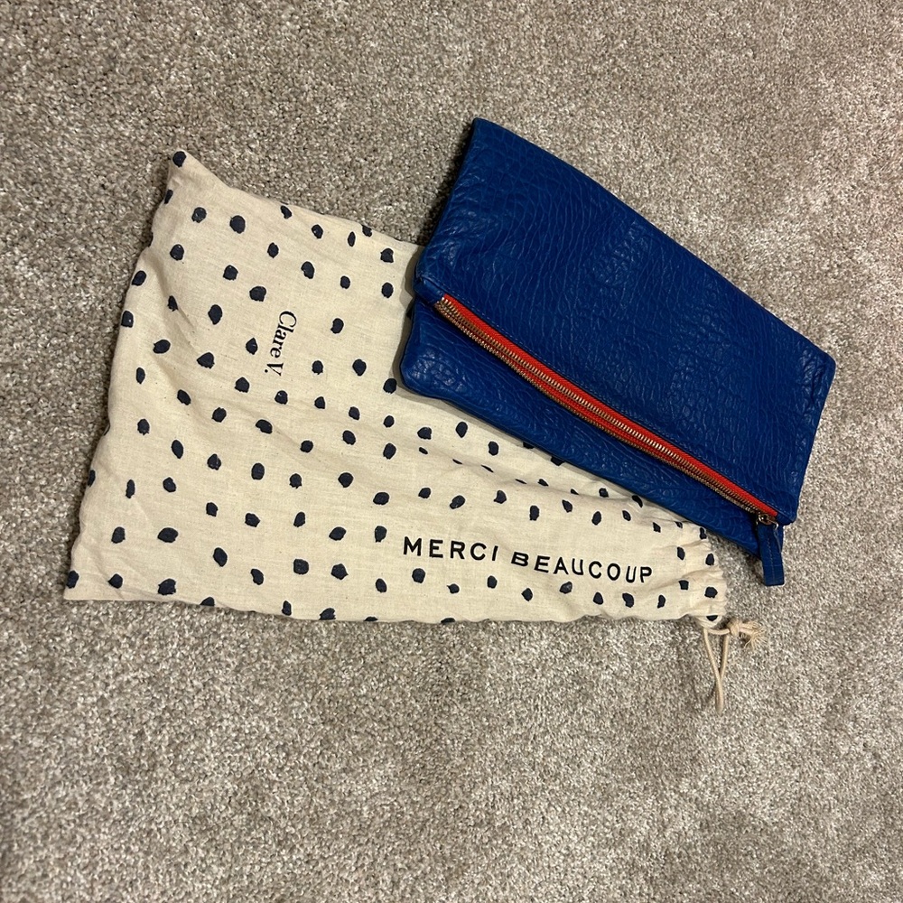 Clare V Leather envelope clutch